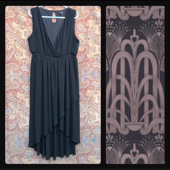 torrid Dresses & Skirts - Torrid Chiffon Hi-Lo Hem Sleeveless Black Layered Dress. Size 2, 2X, 18 20.